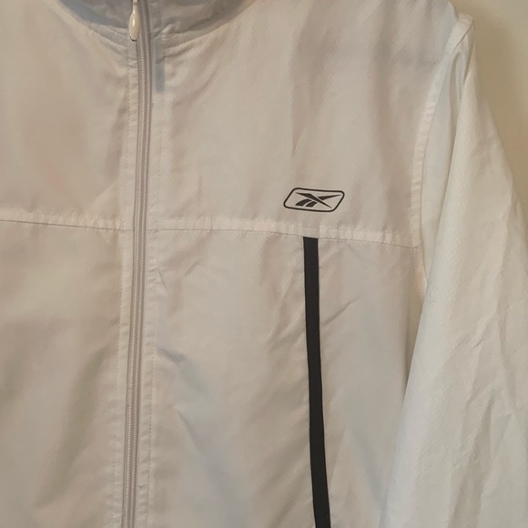 Reebok White & Black Light Mesh Jacket Size Medium - Picture 2 of 11